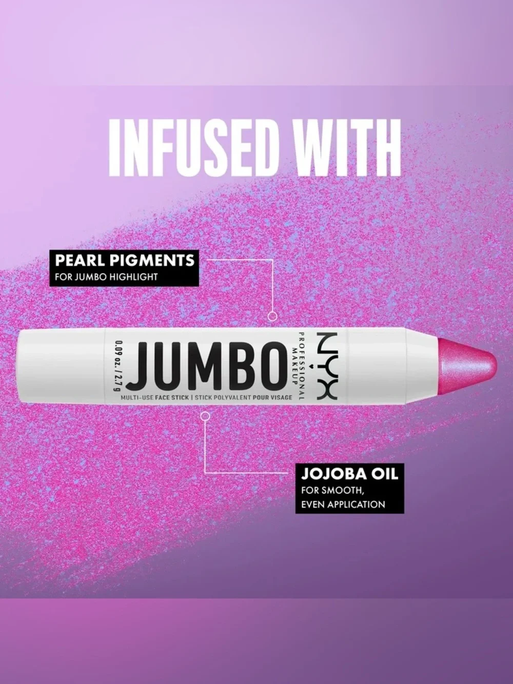 NYX Jumbo Multi-Use Face Stick Highlighter - Flan, NEW